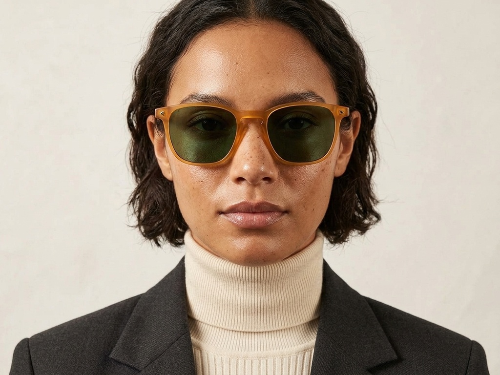 BS2503-0404_Orange_Rectangular_Plastic_Sunglasses-tryon_female