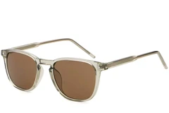 Rectangular Grey Plastic Sunglasses #BS2503-0405