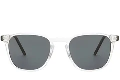 BS2503-0406_Transparent_Rectangular_Plastic_Sunglasses_front