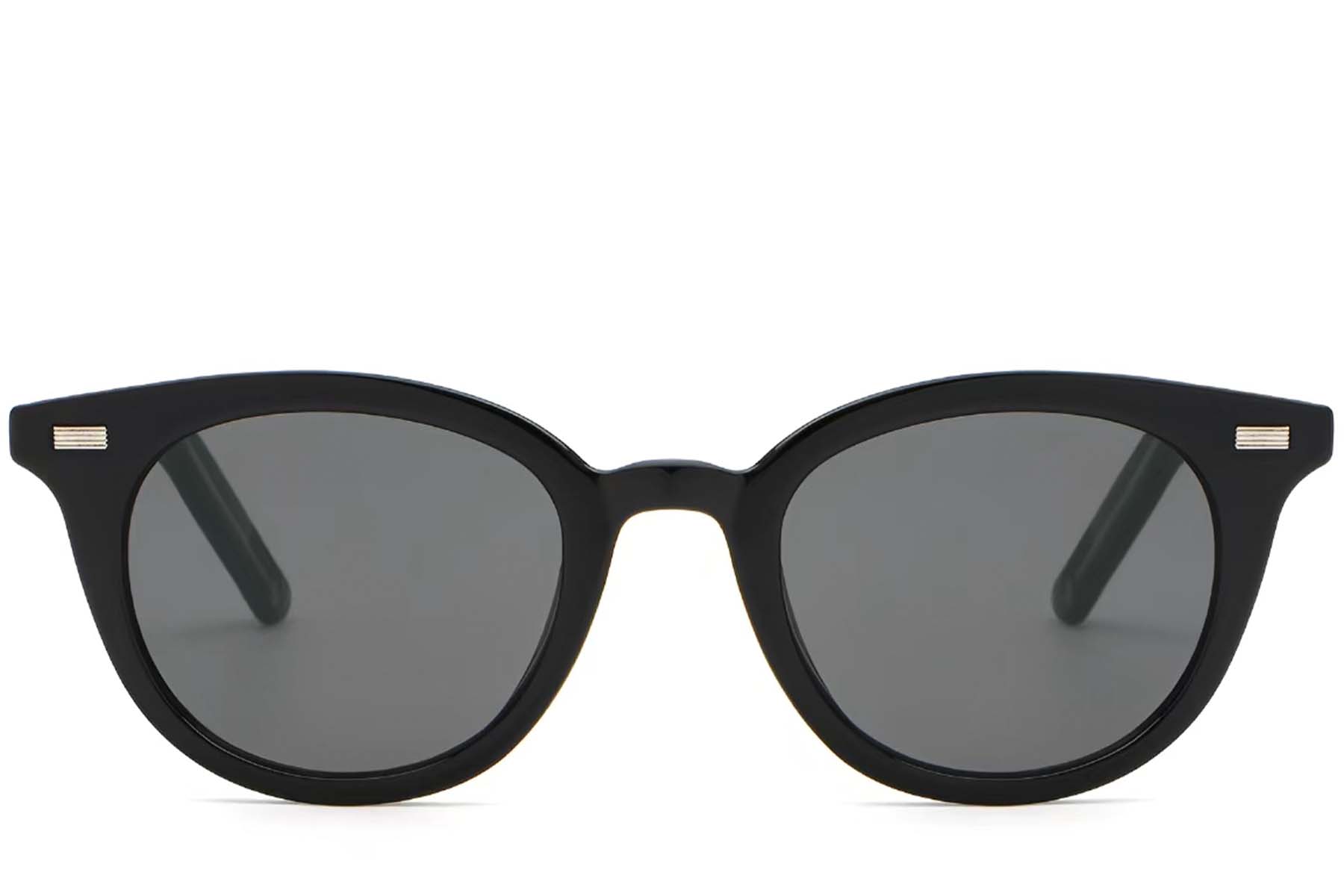 BS2503-0407_Black_Oval_Plastic_Sunglasses_front