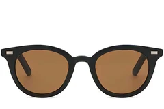 BS2503-0408_Black_Oval_Plastic_Sunglasses_front