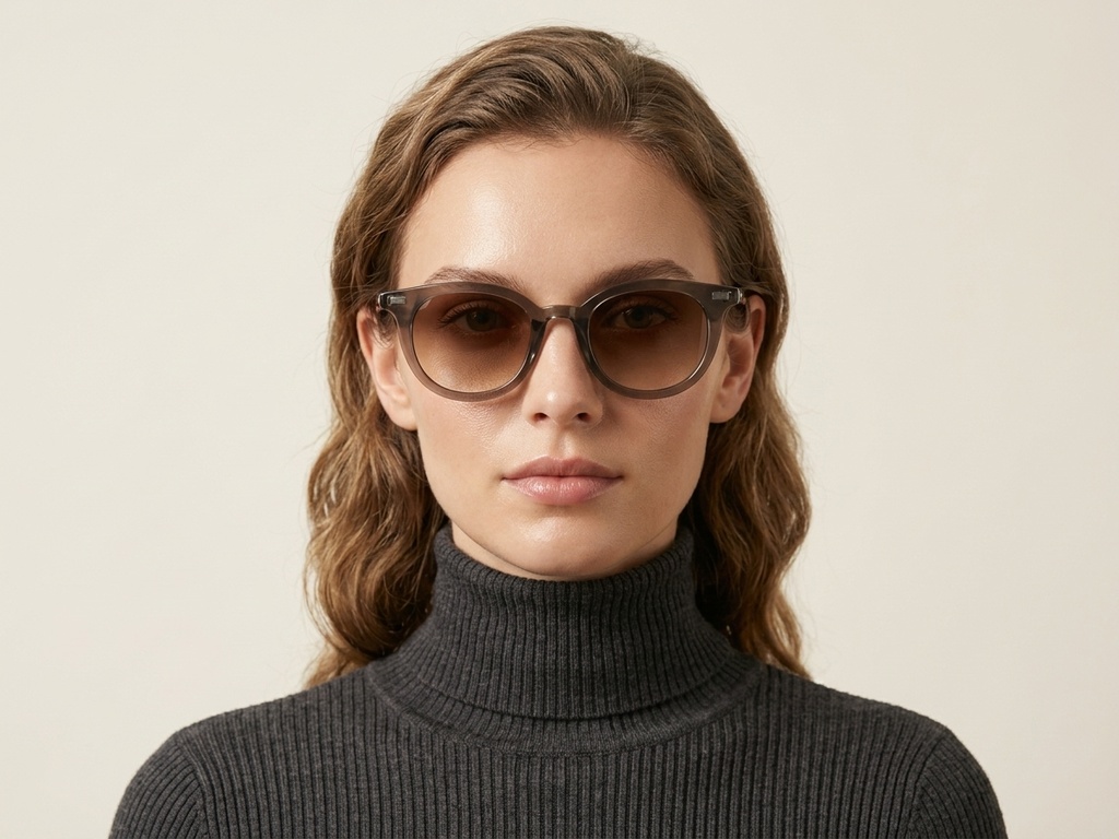 BS2503-0410_Brown_Oval_Plastic_Sunglasses-tryon_female