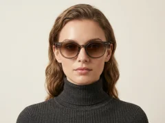 BS2503-0410_Brown_Oval_Plastic_Sunglasses-tryon_female