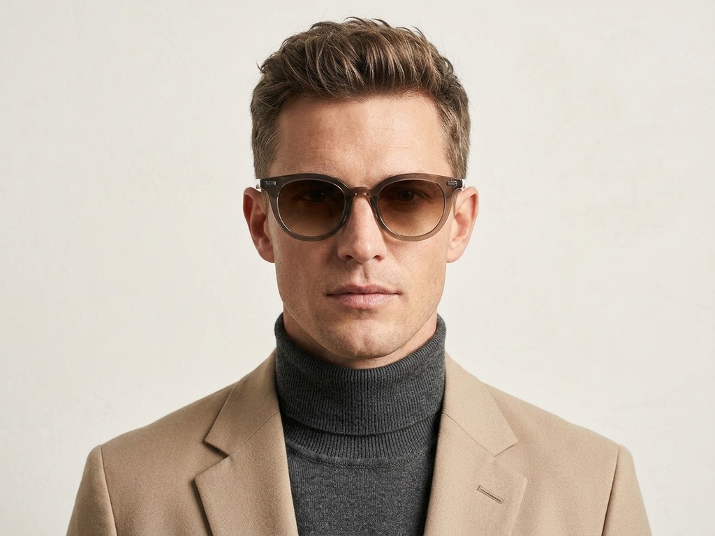 BS2503-0410_Brown_Oval_Plastic_Sunglasses-tryon_male