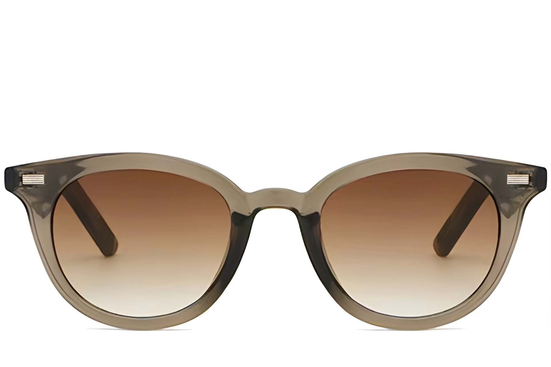 BS2503-0410_Brown_Oval_Plastic_Sunglasses_front