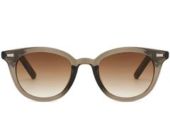 BS2503-0410_Brown_Oval_Plastic_Sunglasses_front