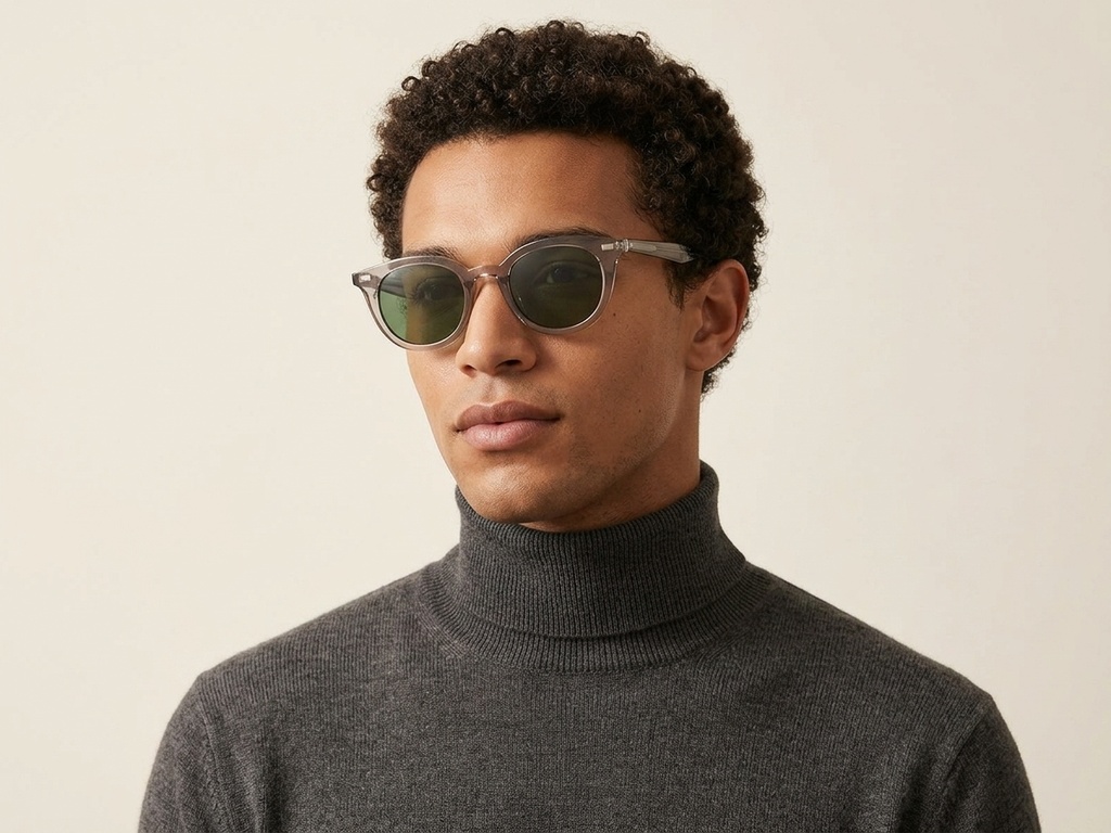 BS2503-0412_Grey_Oval_Plastic_Sunglasses-tryon_male