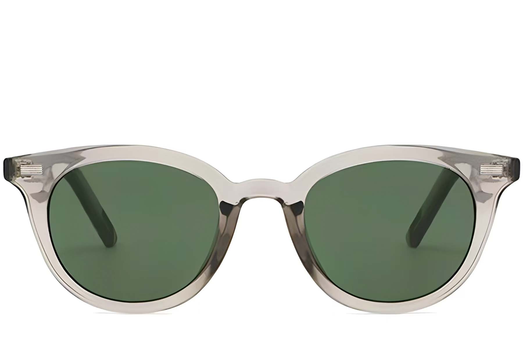 BS2503-0412_Grey_Oval_Plastic_Sunglasses_front