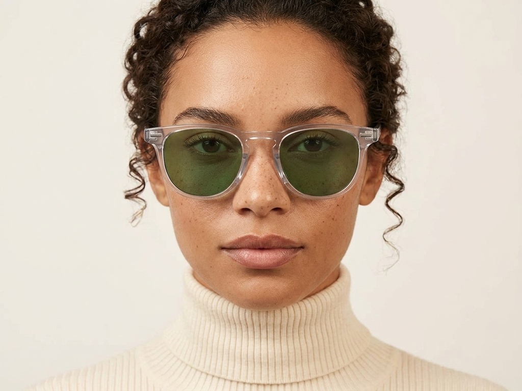 BS2503-0425_Grey_Oval_Plastic_Sunglasses-tryon_female