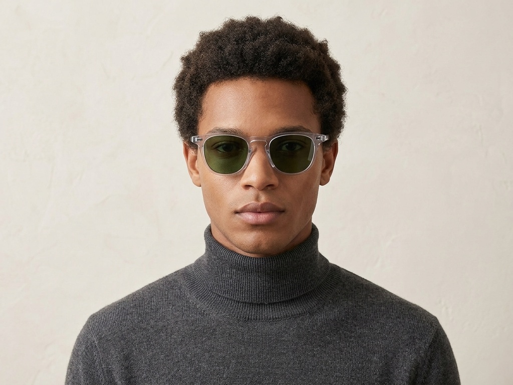 BS2503-0425_Grey_Oval_Plastic_Sunglasses-tryon_male