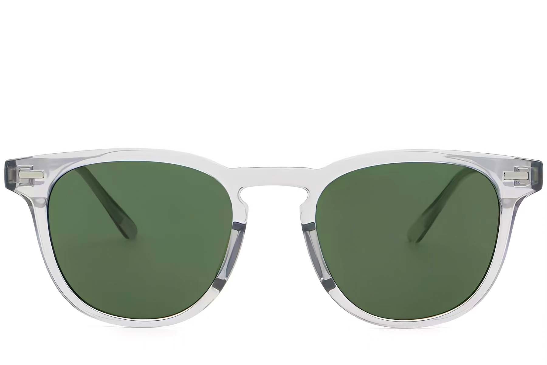 BS2503-0425_Grey_Oval_Plastic_Sunglasses_front