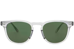 BS2503-0425_Grey_Oval_Plastic_Sunglasses_front