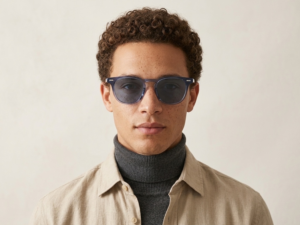BS2503-0427_Blue_Oval_Plastic_Sunglasses-tryon_male