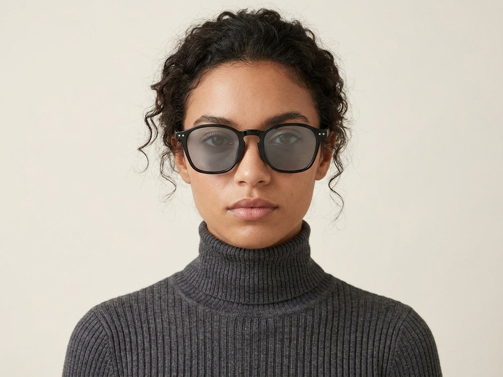 BS2503-0429_Black_Oval_Plastic_Sunglasses-tryon_female