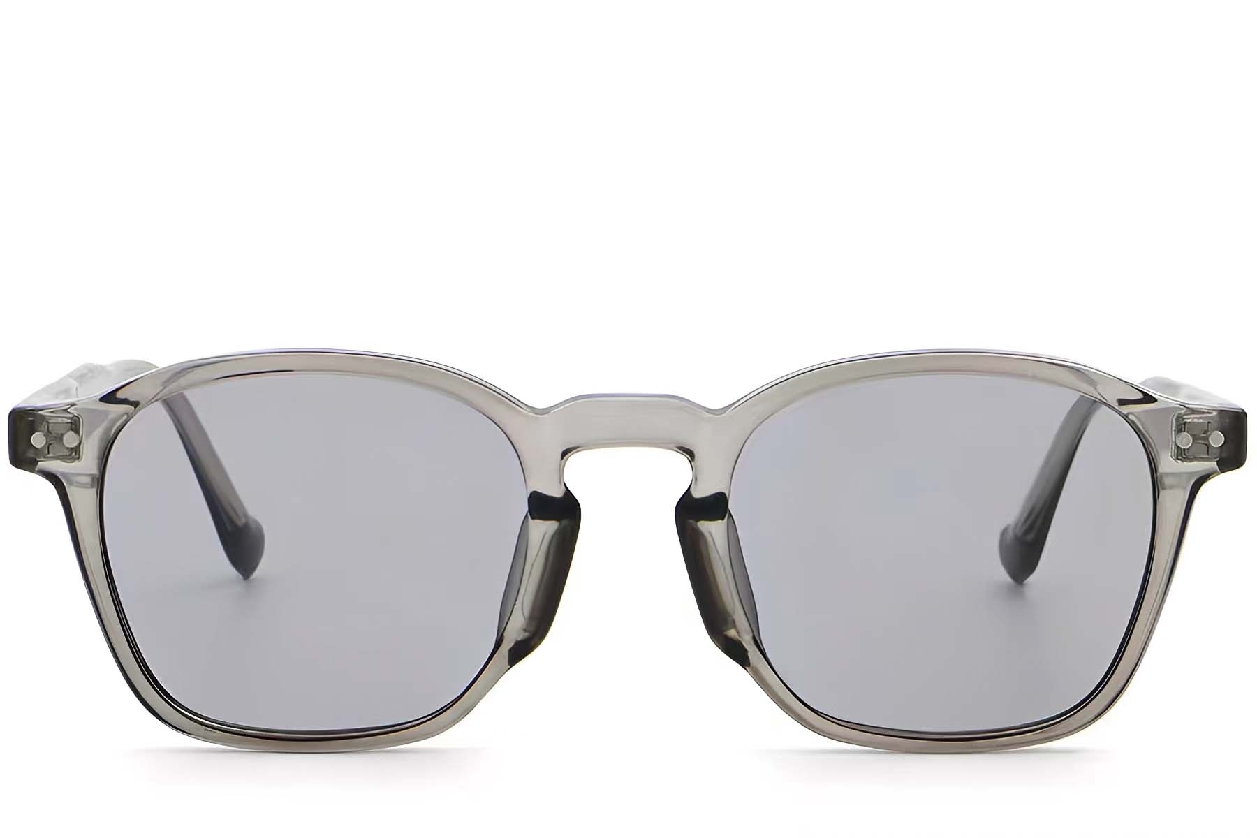 BS2503-0431_Grey_Oval_Plastic_Sunglasses_front