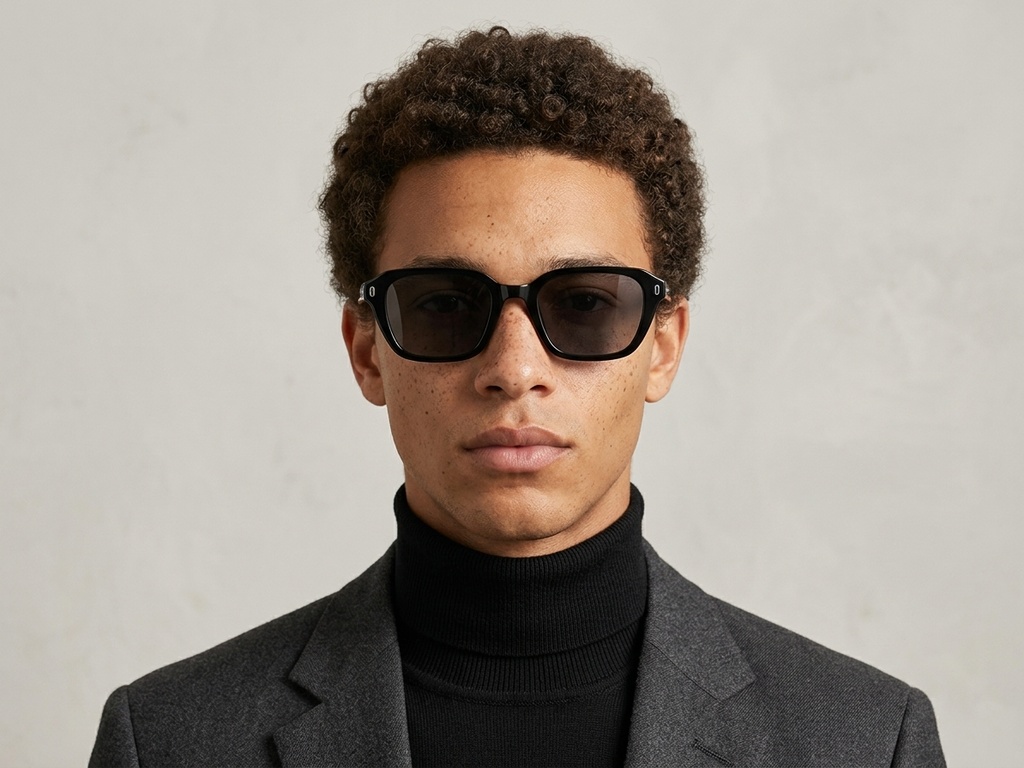 BS2503-0435_Black_Rectangular_Plastic_Sunglasses-tryon_male