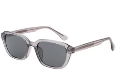 Lunettes de soleil rectangulaires en plastique gris #BS2503-0436