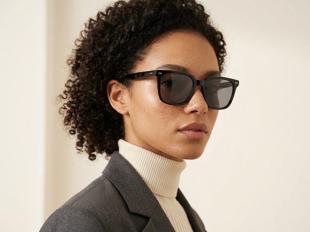 BS2503-0440_Black_Rectangular_Plastic_Sunglasses-tryon_female