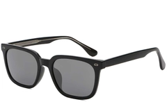 Rectangular Black Plastic Sunglasses #BS2503-0440