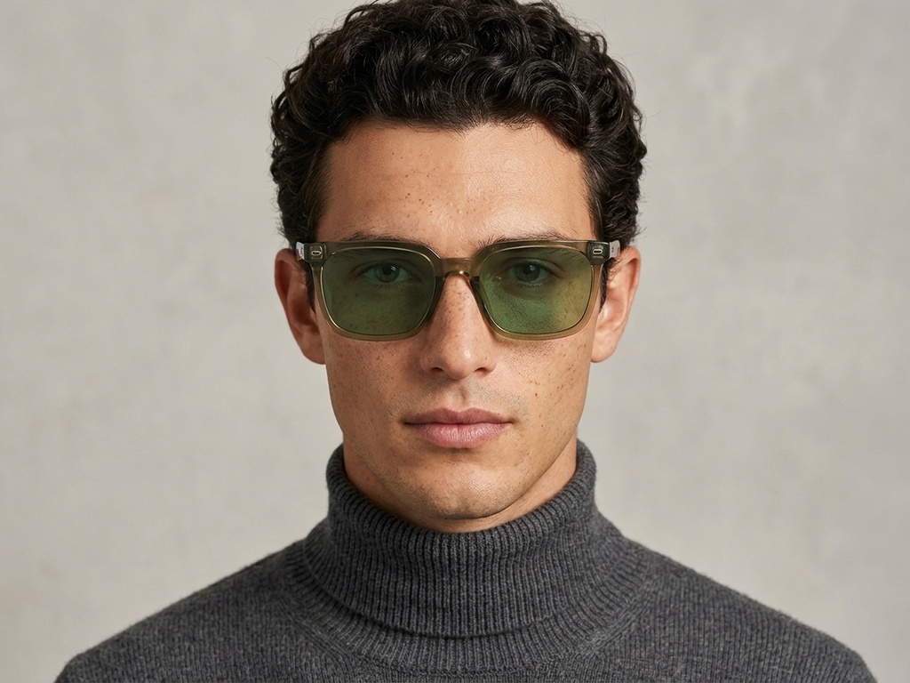 BS2503-0443_Green_Rectangular_Plastic_Sunglasses-tryon_male