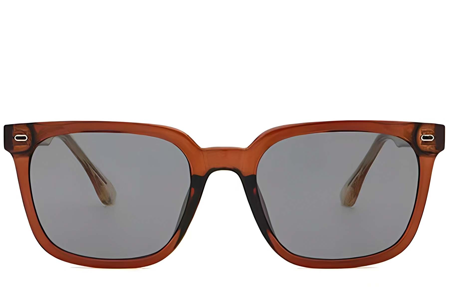 BS2503-0444_Red_Rectangular_Plastic_Sunglasses_front