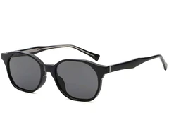 Gafas de sol geométricas de plástico negro #BS2503-0445