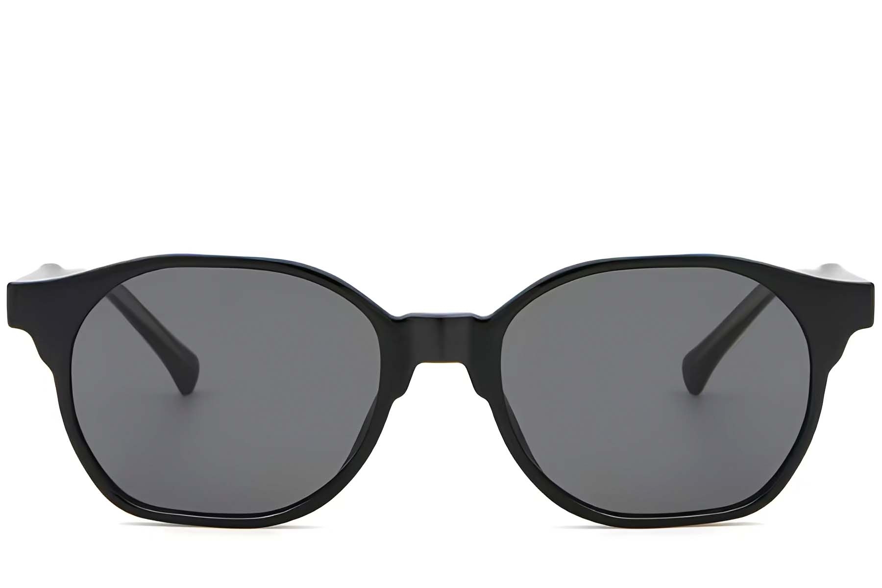BS2503-0445_Black_Geometric_Plastic_Sunglasses_front