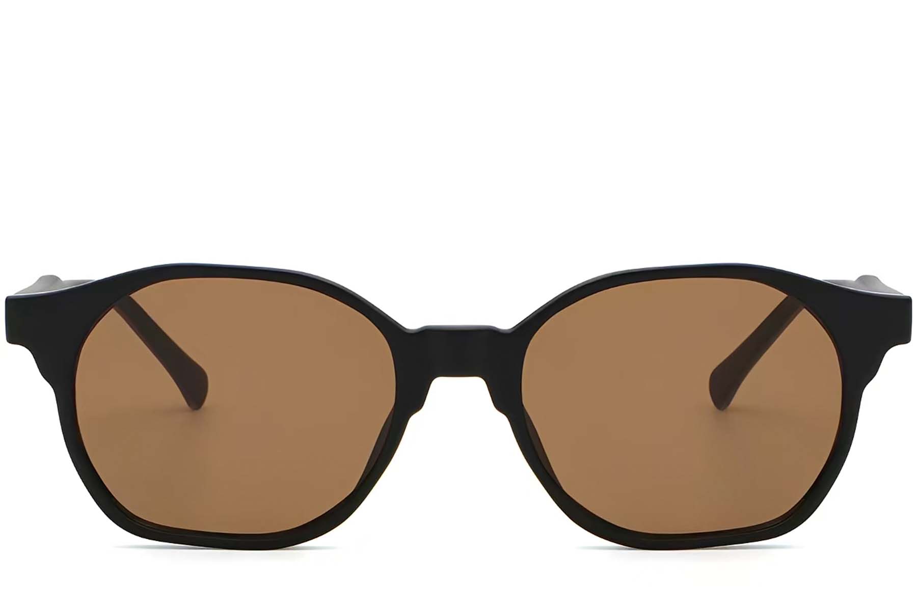 BS2503-0446_Black_Geometric_Plastic_Sunglasses_front