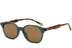 Gafas de sol geométricas de plástico verde #BS2503-0450