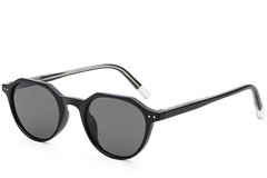 Gafas de sol ovaladas de plástico negro #BS2503-0451