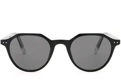 BS2503-0451_Black_Oval_Plastic_Sunglasses_front
