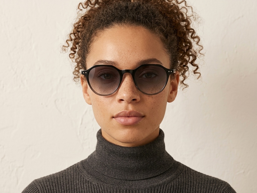 BS2503-0452_Black_Oval_Plastic_Sunglasses-tryon_female