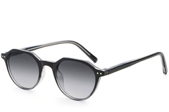 Oval Black Plastic Sunglasses #BS2503-0452