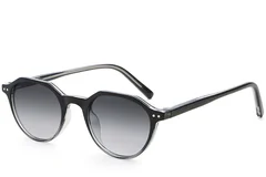 Gafas de sol ovaladas de plástico negro #BS2503-0452