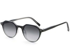 Gafas de sol ovaladas de plástico negro #BS2503-0452