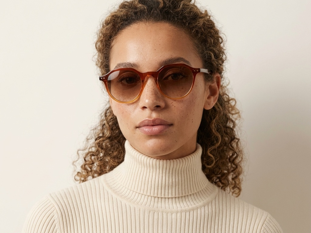 BS2503-0454_Brown_Oval_Plastic_Sunglasses-tryon_female