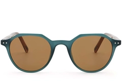 BS2503-0456_Green_Oval_Plastic_Sunglasses_front