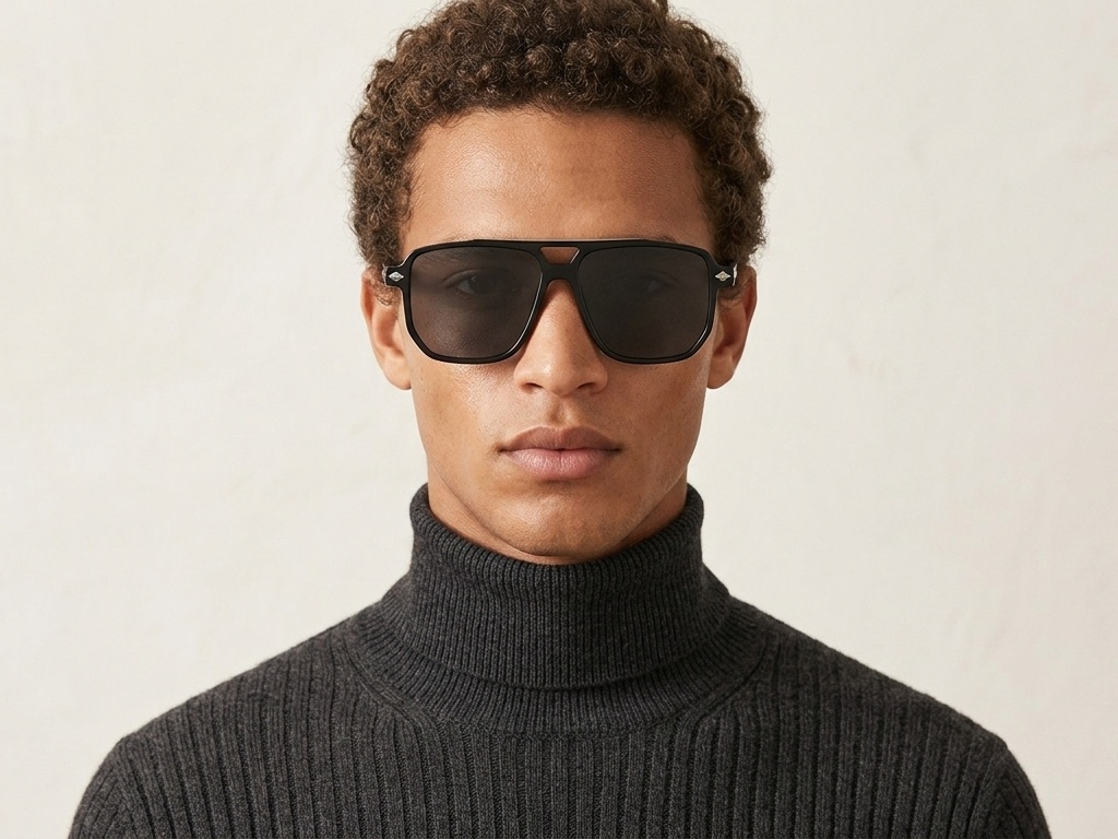 BS2503-0457_Black_Aviator_Plastic_Sunglasses-tryon_male