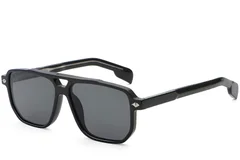 Occhiali da sole modello aviatore in plastica nera #BS2503-0457