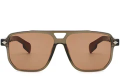 BS2503-0459_Brown_Aviator_Plastic_Sunglasses_front