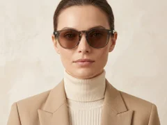 BS2503-0464_Brown_Oval_Plastic_Sunglasses-tryon_female