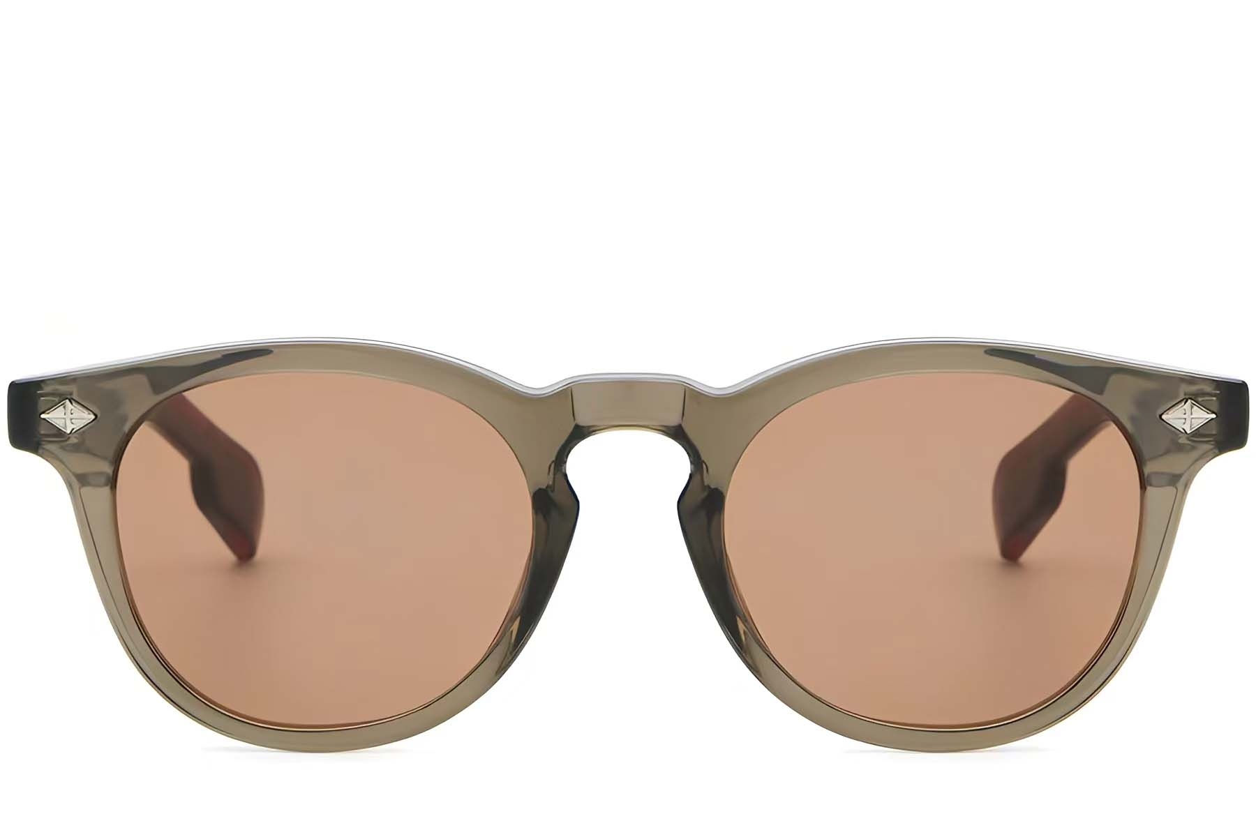 BS2503-0464_Brown_Oval_Plastic_Sunglasses_front