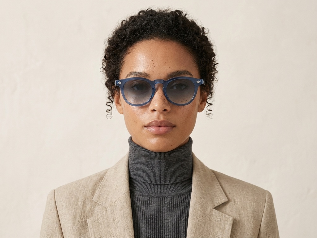 BS2503-0466_Blue_Oval_Plastic_Sunglasses-tryon_female