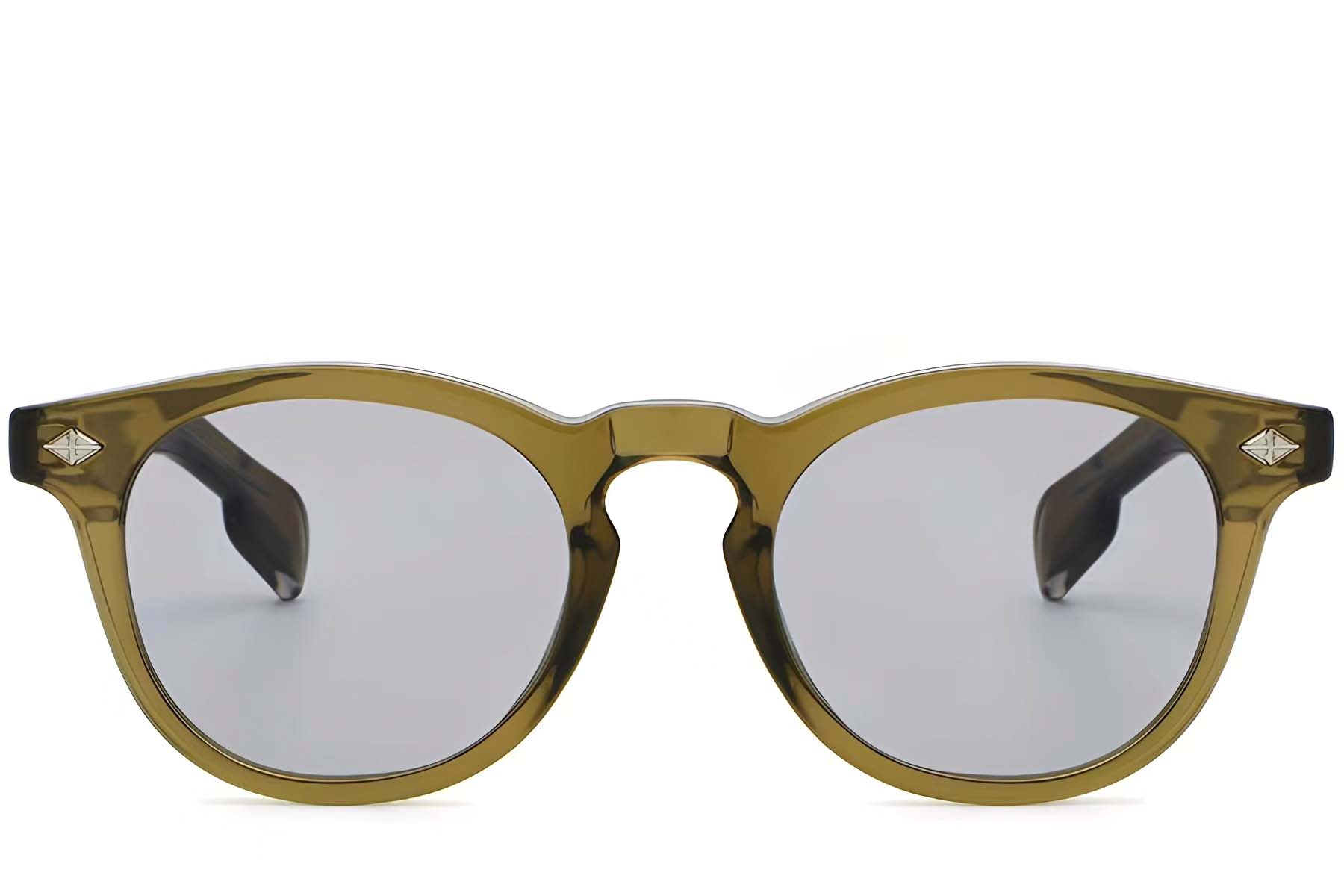 BS2503-0467_Green_Oval_Plastic_Sunglasses_front