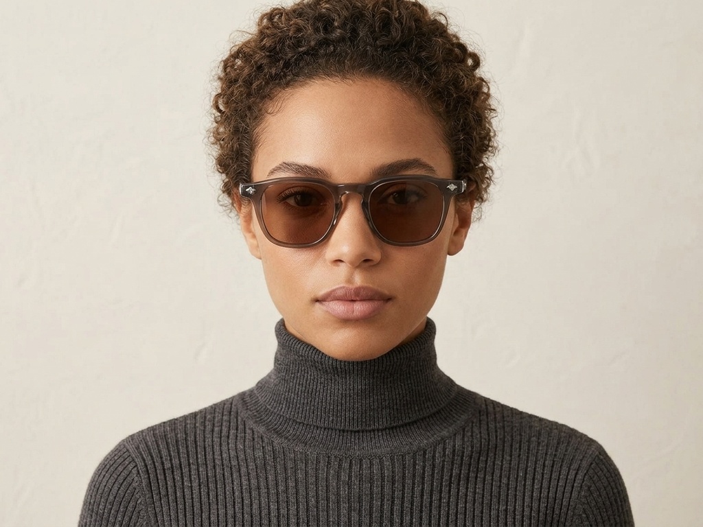 BS2503-0470_Brown_Rectangular_Plastic_Sunglasses-tryon_female