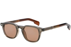 Rectangular Brown Plastic Sunglasses #BS2503-0470