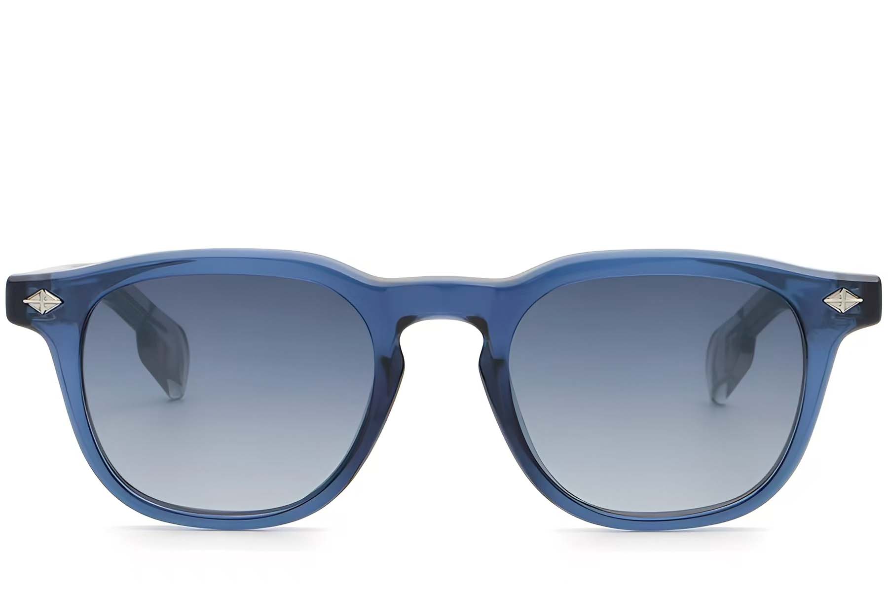 BS2503-0472_Blue_Rectangular_Plastic_Sunglasses_front