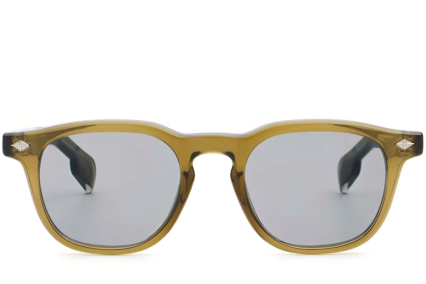 BS2503-0473_Green_Rectangular_Plastic_Sunglasses_front