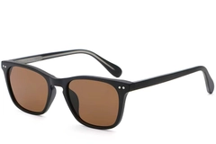 Rectangular Black Plastic Sunglasses #BS2503-0481