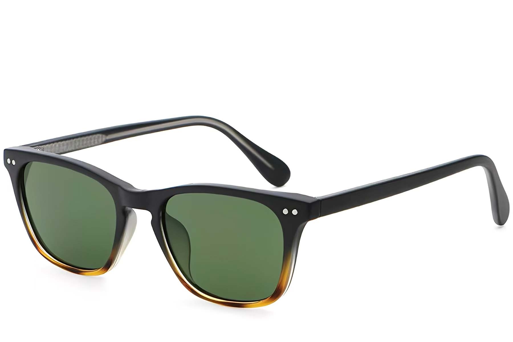Rectangular Tortoiseshell Plastic Sunglasses #BS2503-0483